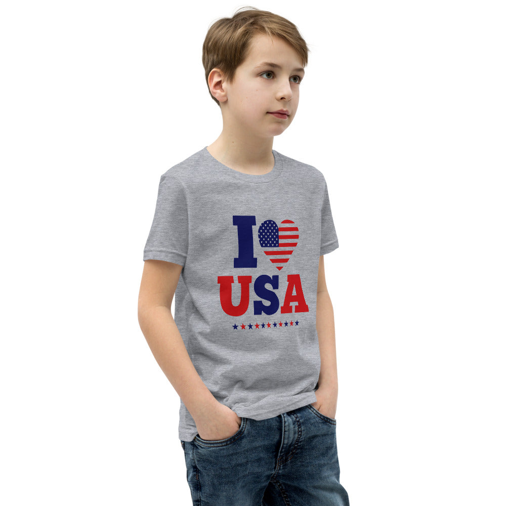 I LOVE USA - Youth Short Sleeve T-Shirt