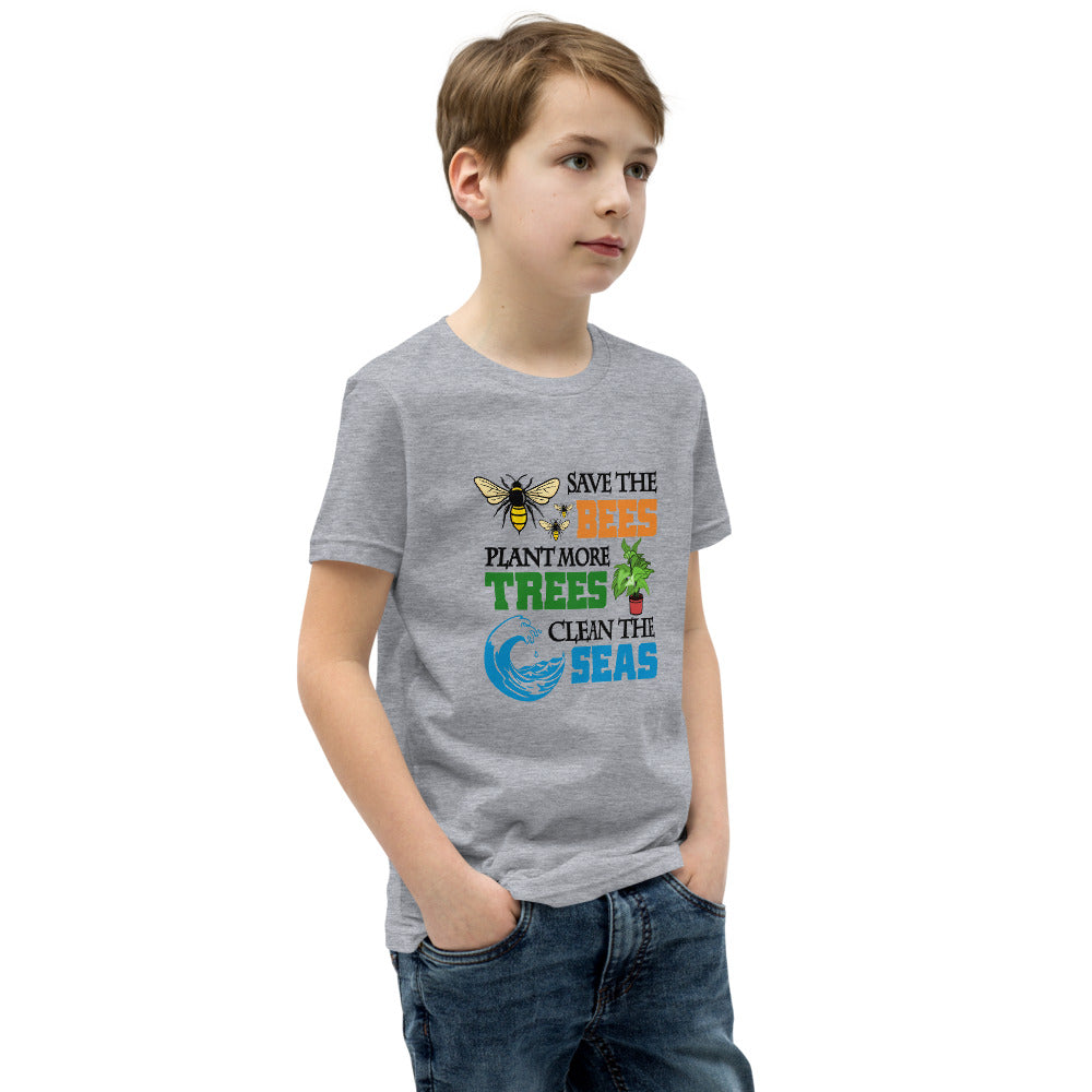 SAVE THE BEES - Youth Short Sleeve T-Shirt