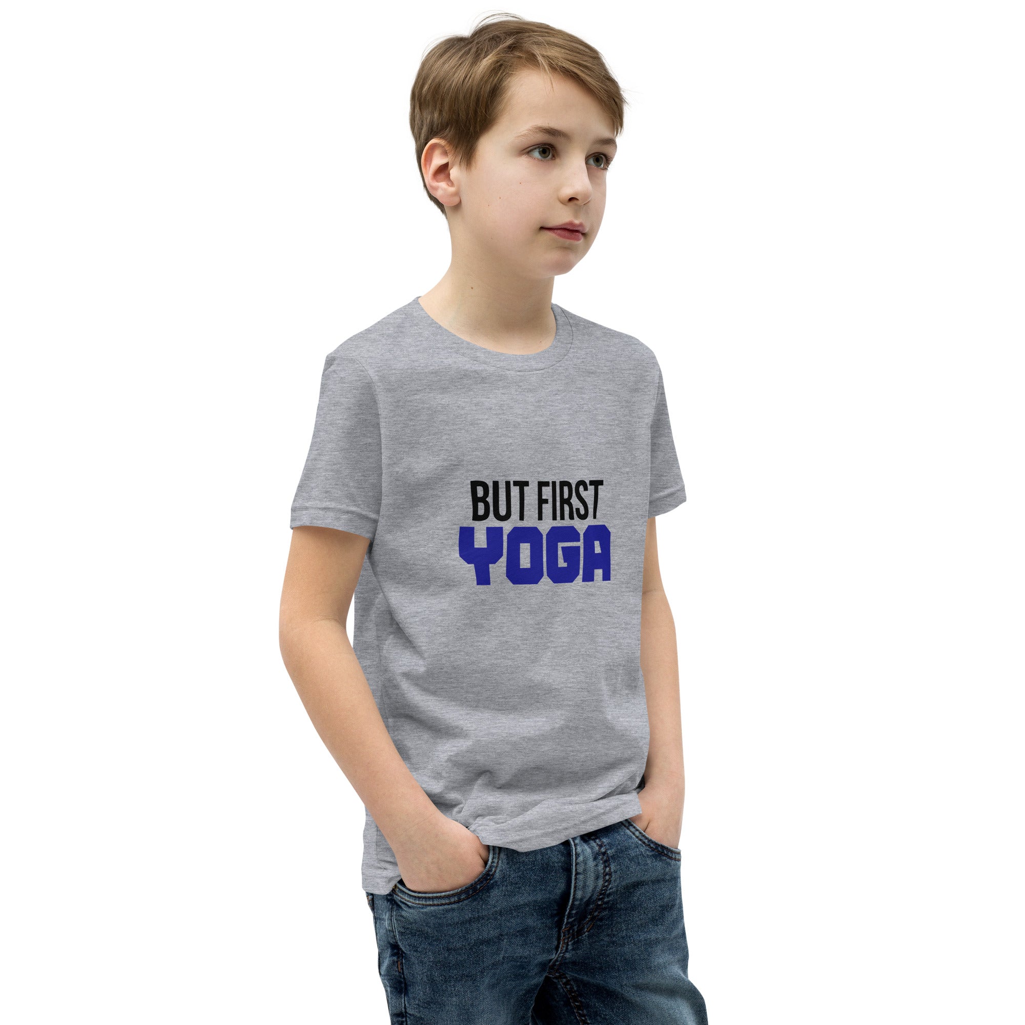 BUT FIRST YOGA - Youth Short Sleeve T-Shirt