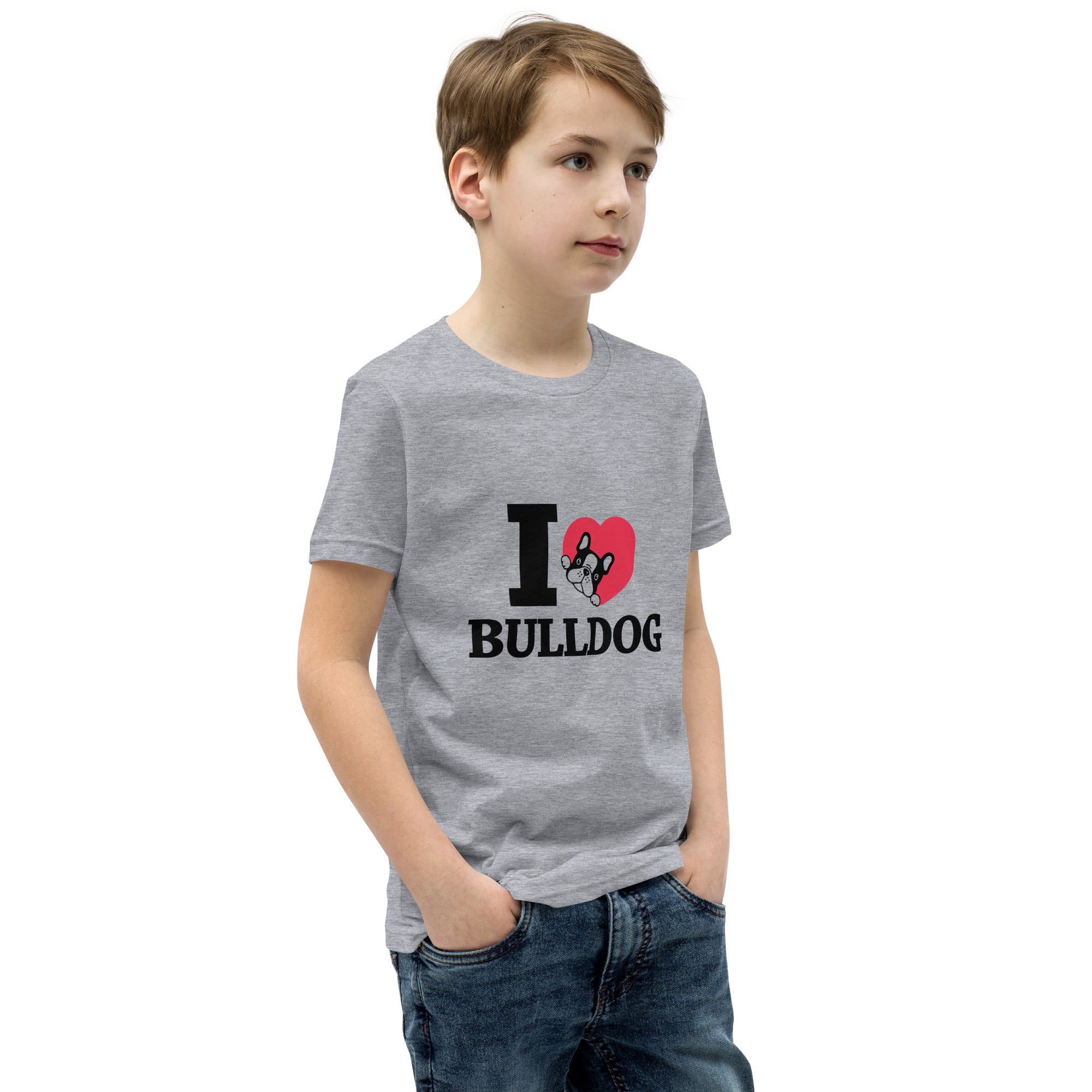 I LOVE BULLDOG - Youth Short Sleeve T-Shirt