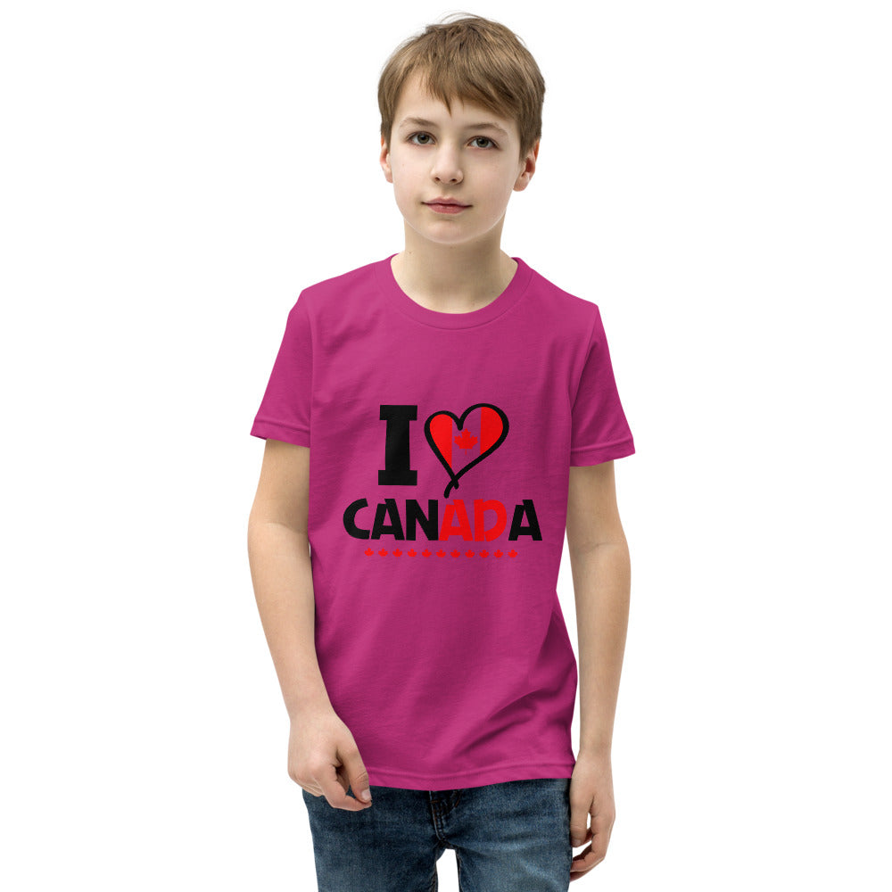 I LOVE CANADA - Youth Short Sleeve T-Shirt