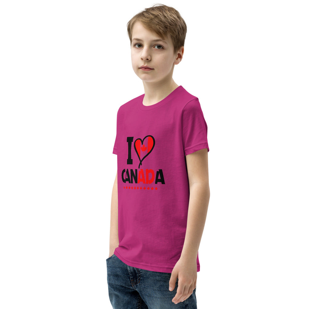 I LOVE CANADA - Youth Short Sleeve T-Shirt