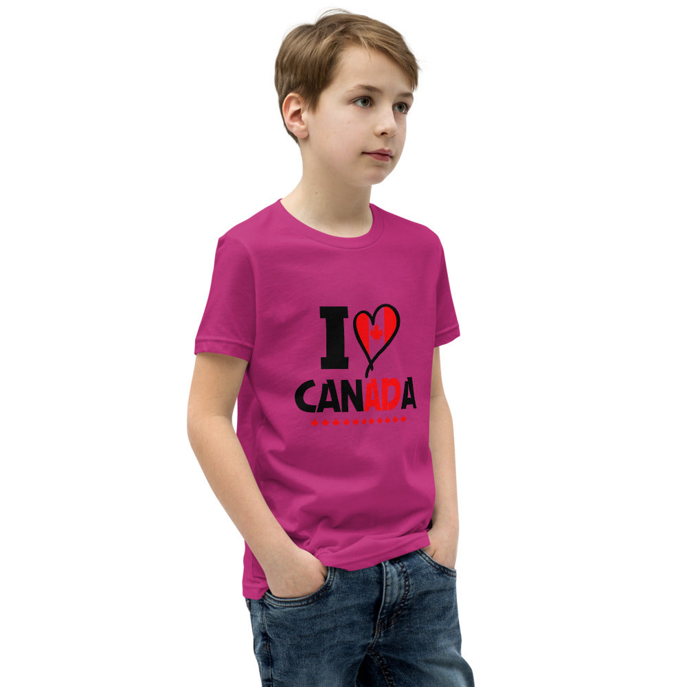 I LOVE CANADA - Youth Short Sleeve T-Shirt