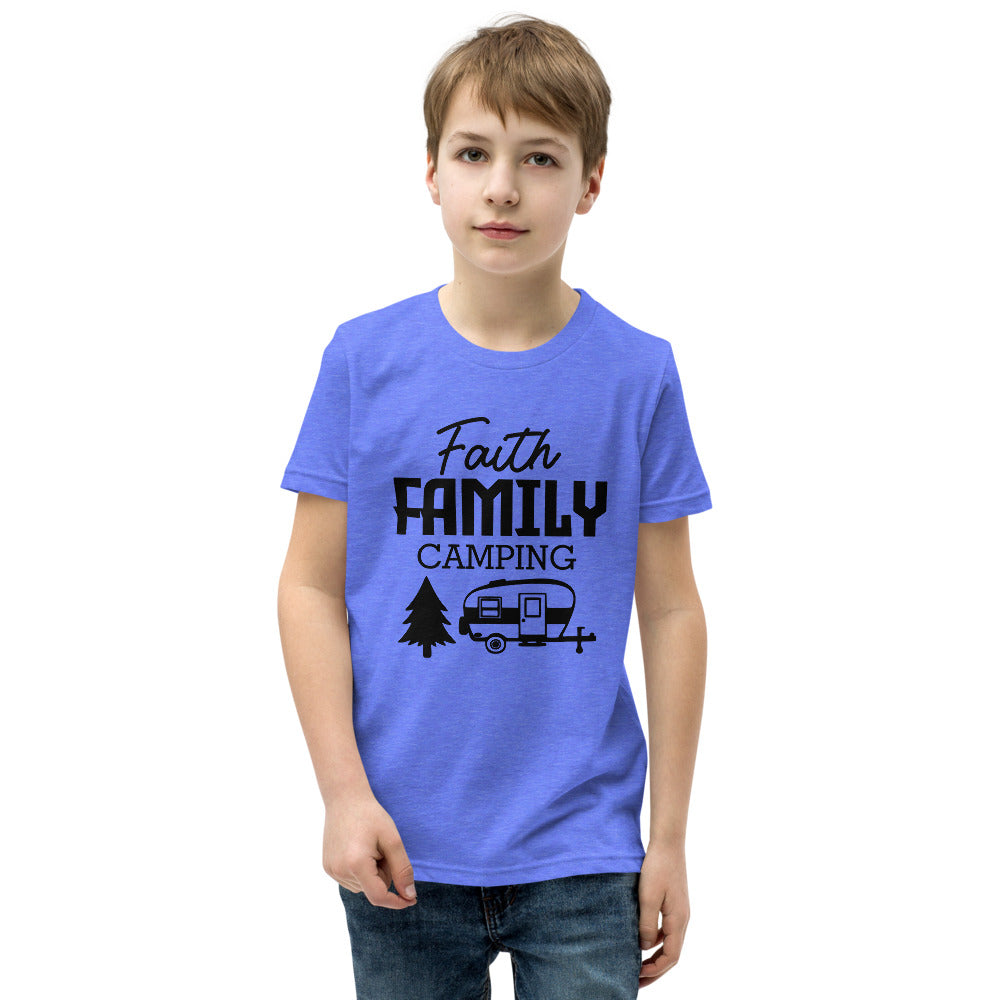 Family Camping- Youth Short Sleeve T-Shirt