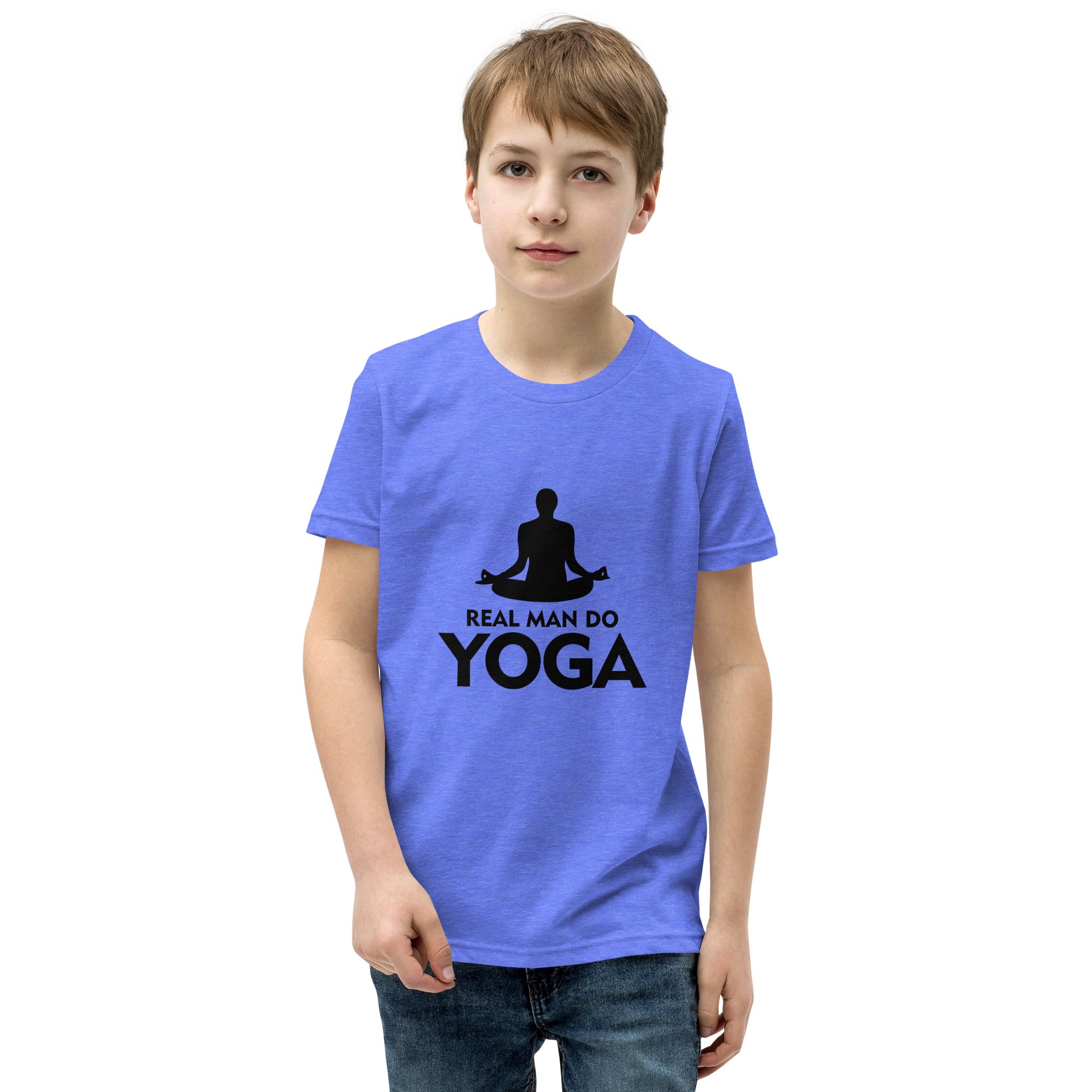 REAL MAN DO YOGA - Youth Short Sleeve T-Shirt