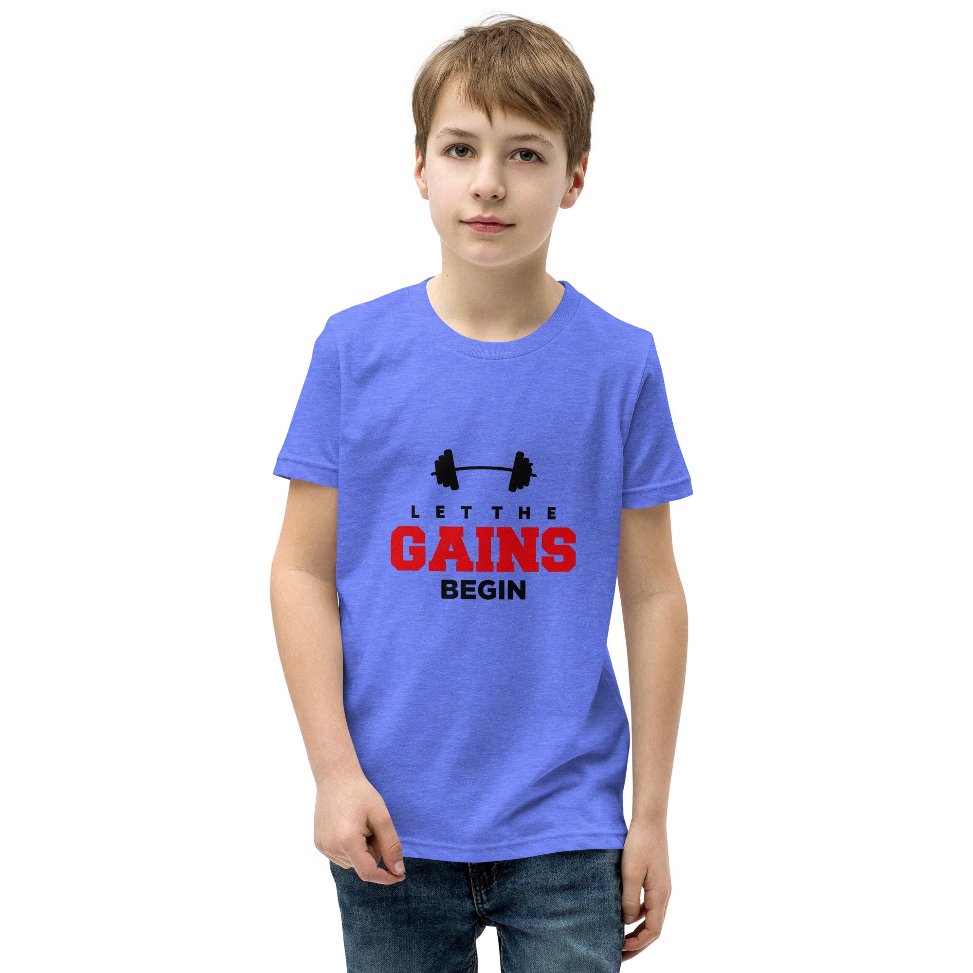 LET THE GAINS BEGIN - Youth Short Sleeve T-Shirt