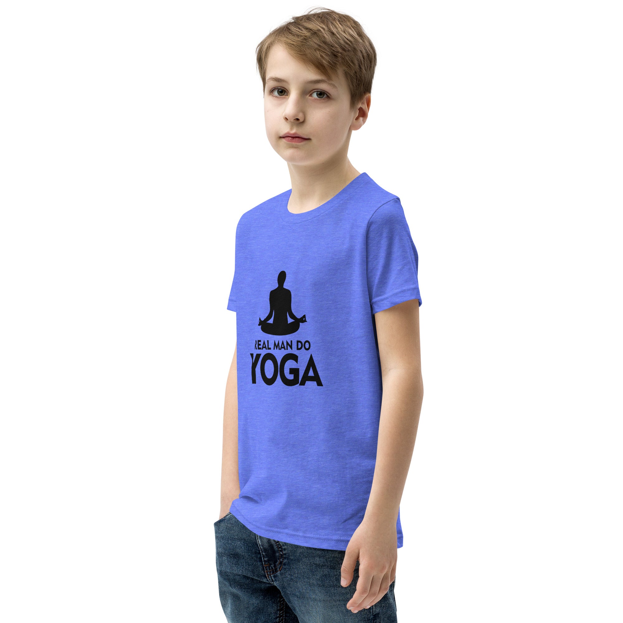 REAL MAN DO YOGA - Youth Short Sleeve T-Shirt