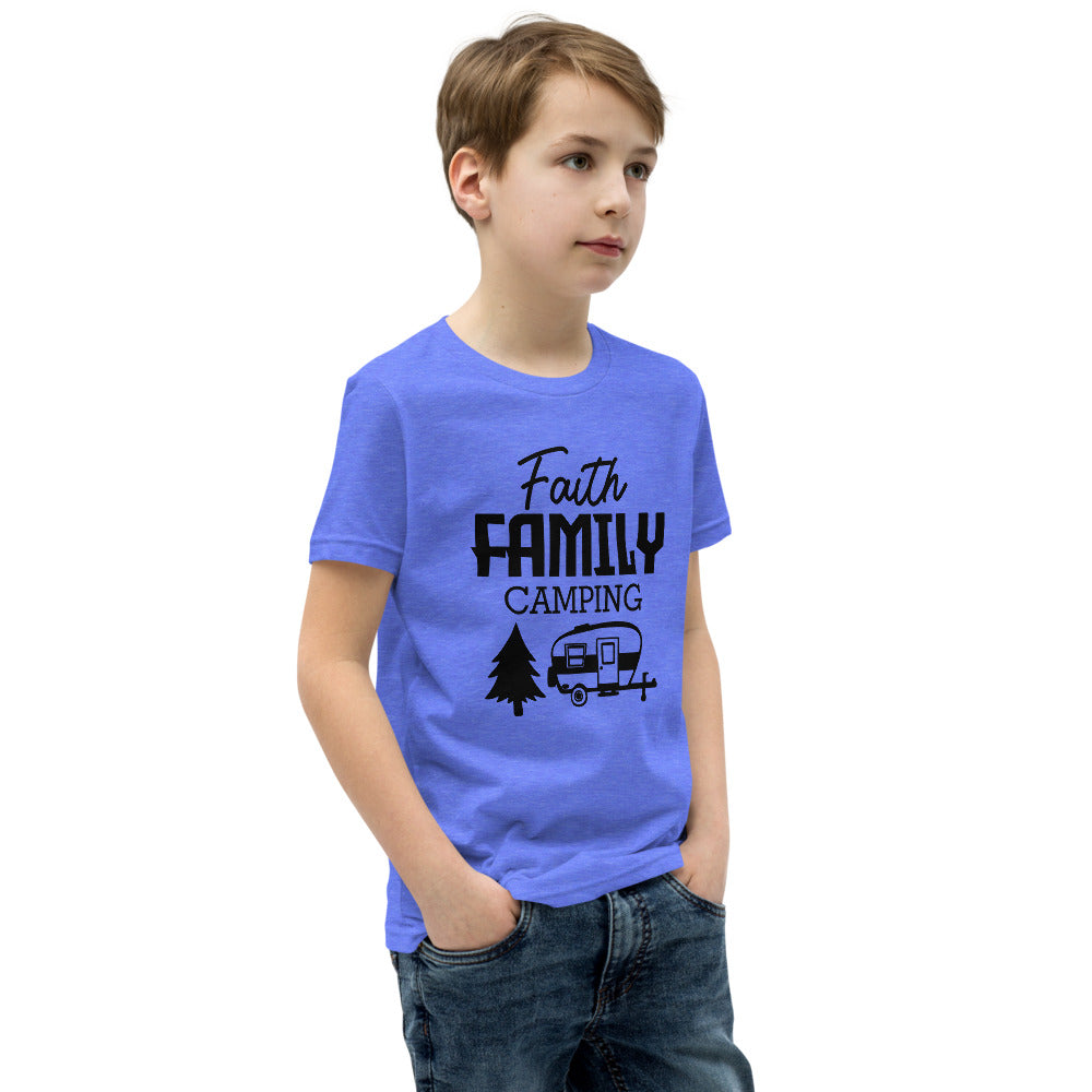 Family Camping- Youth Short Sleeve T-Shirt