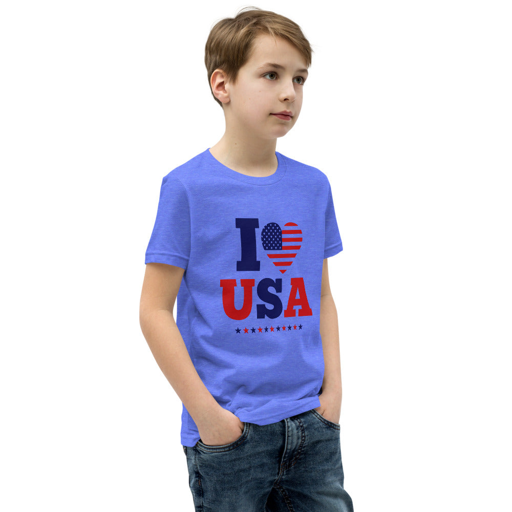 I LOVE USA - Youth Short Sleeve T-Shirt