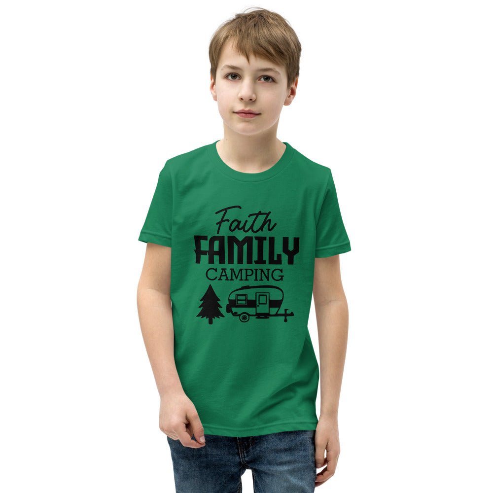 Family Camping- Youth Short Sleeve T-Shirt