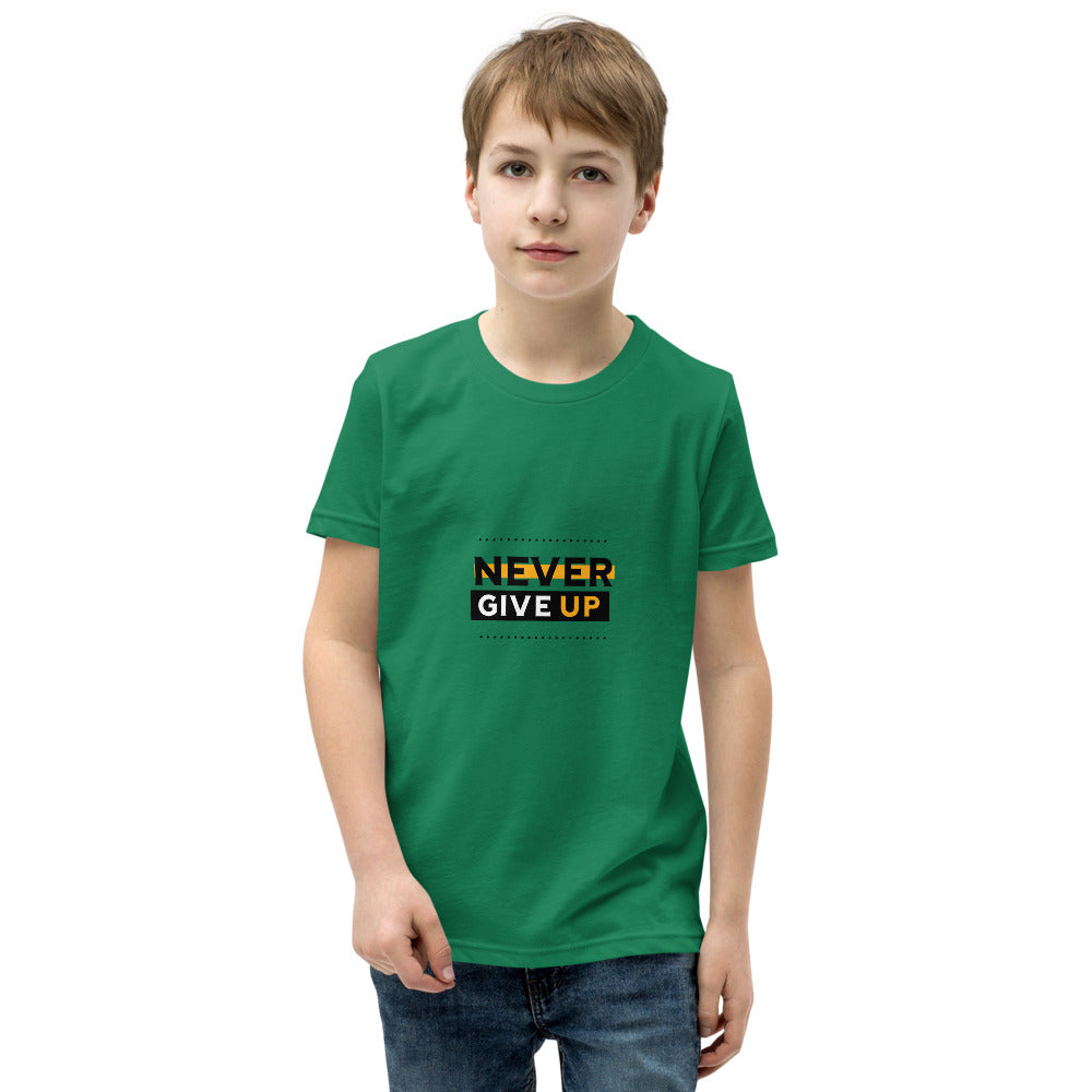 NEVER GIVE UP- Youth Short Sleeve T-Shirt