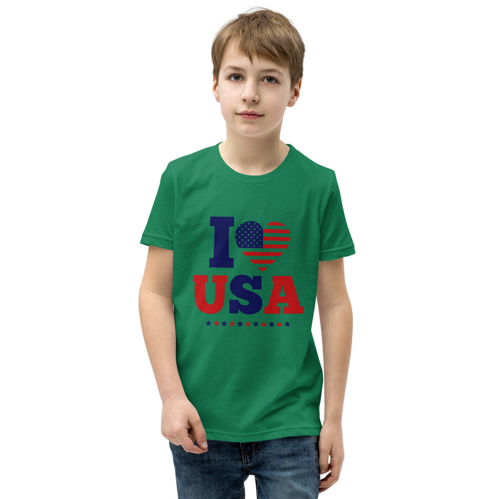 I LOVE USA - Youth Short Sleeve T-Shirt