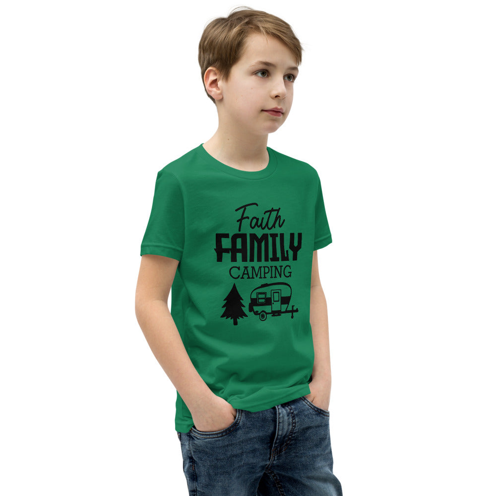 Family Camping- Youth Short Sleeve T-Shirt