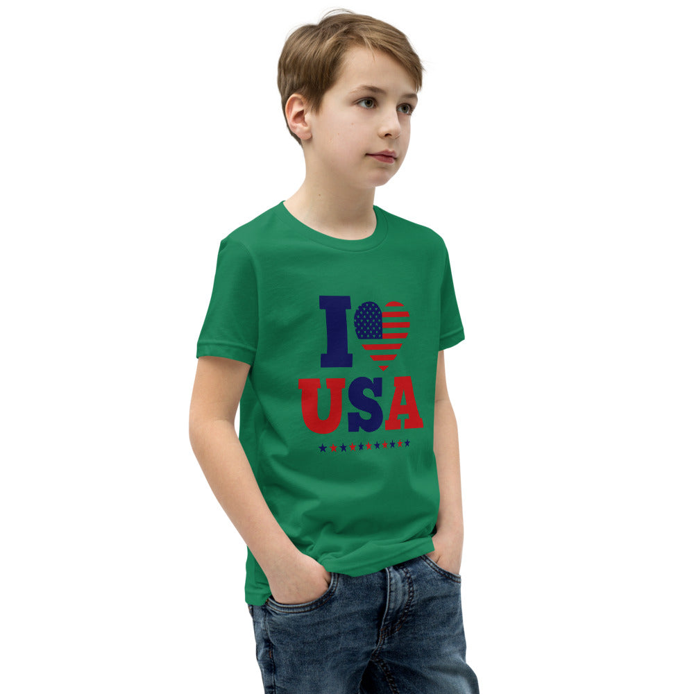 I LOVE USA - Youth Short Sleeve T-Shirt