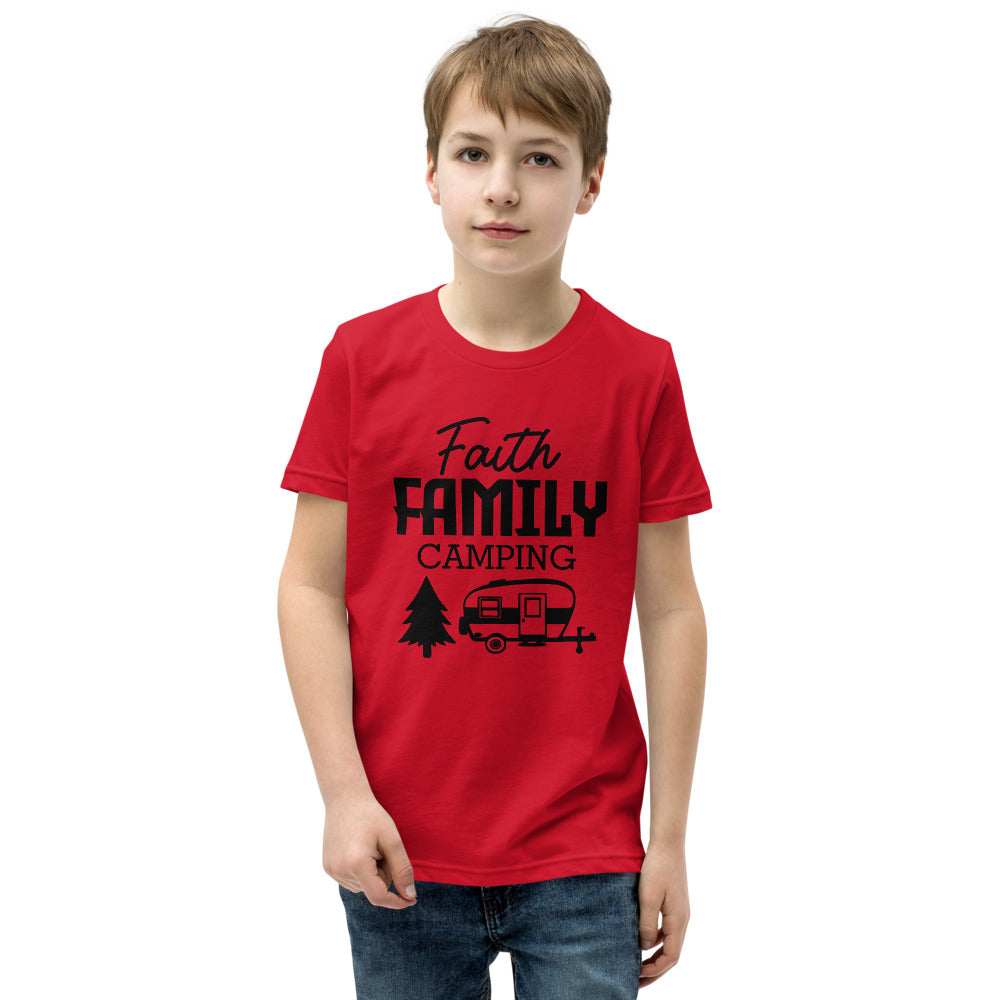 Family Camping- Youth Short Sleeve T-Shirt