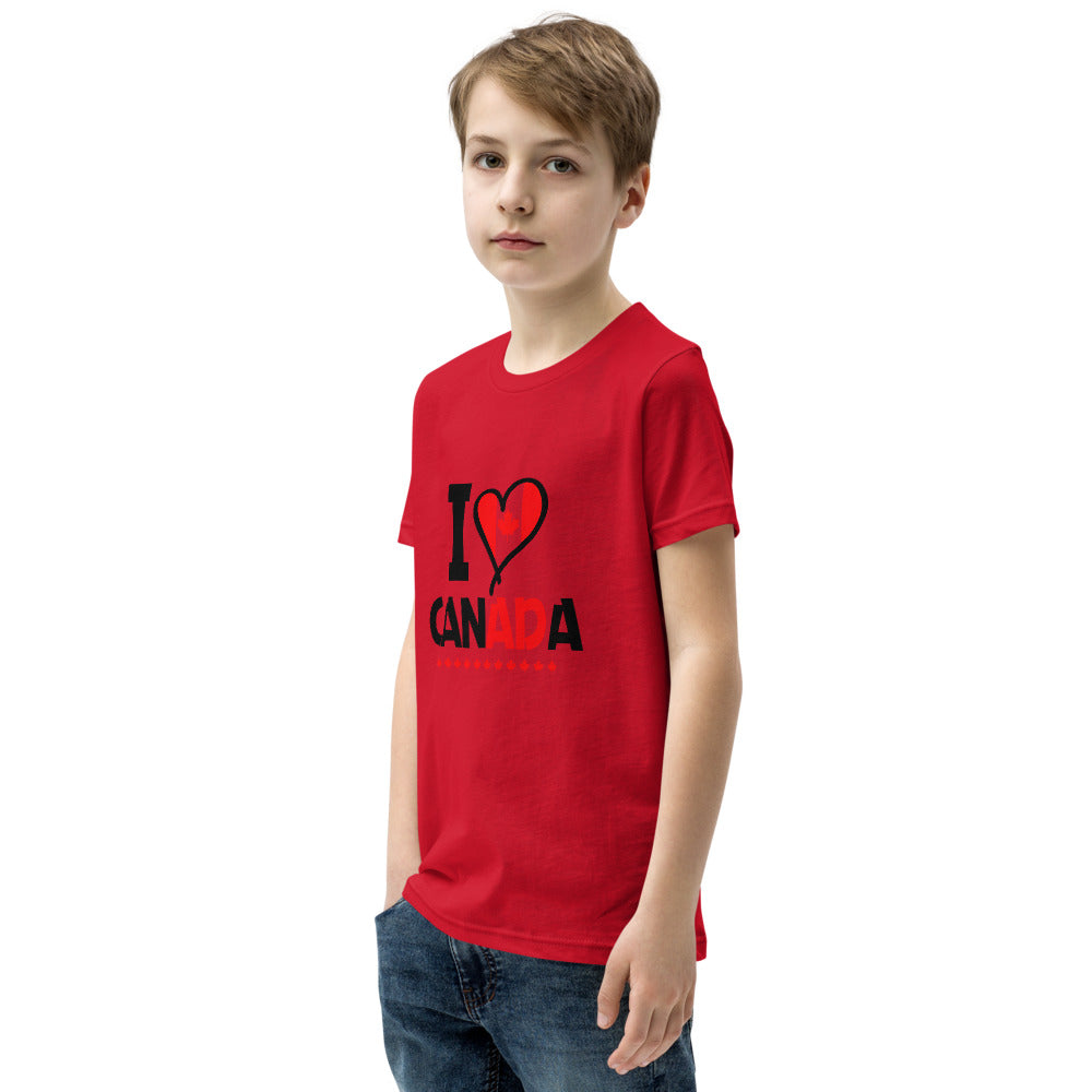 I LOVE CANADA - Youth Short Sleeve T-Shirt