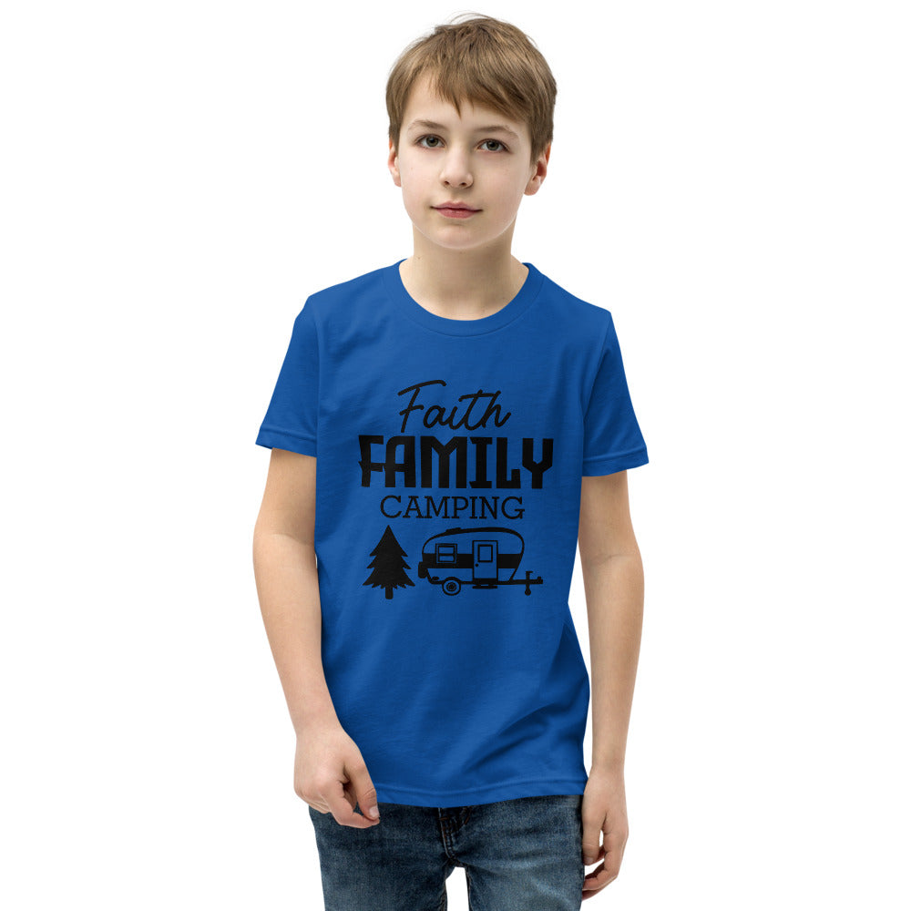 Family Camping- Youth Short Sleeve T-Shirt