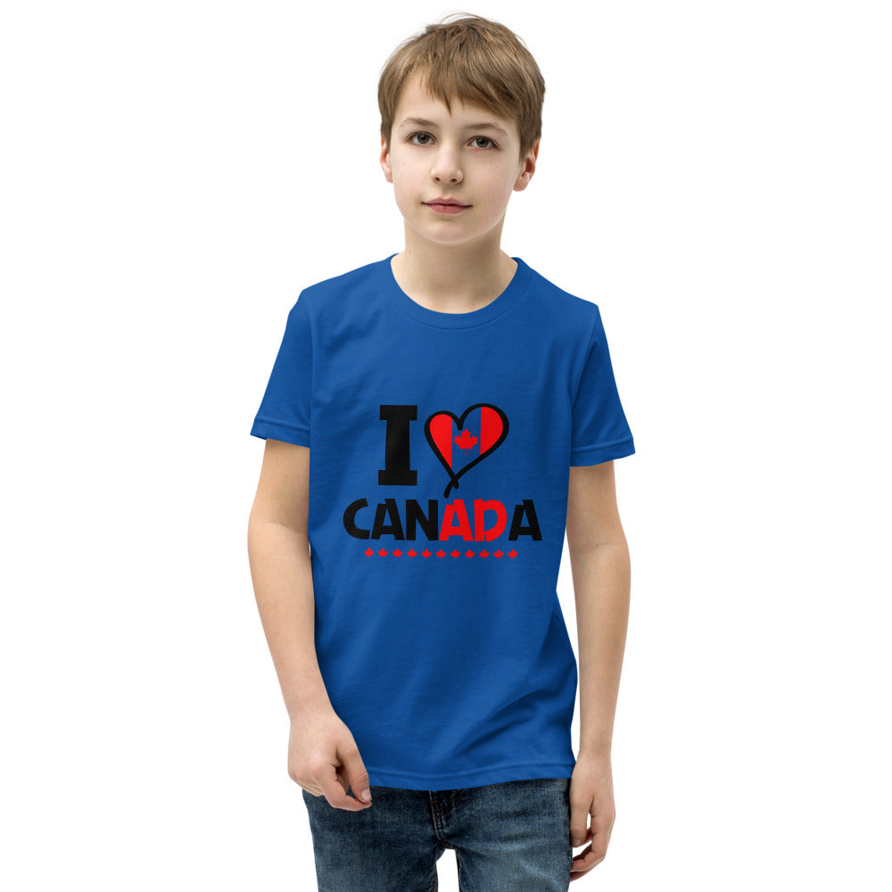 I LOVE CANADA - Youth Short Sleeve T-Shirt