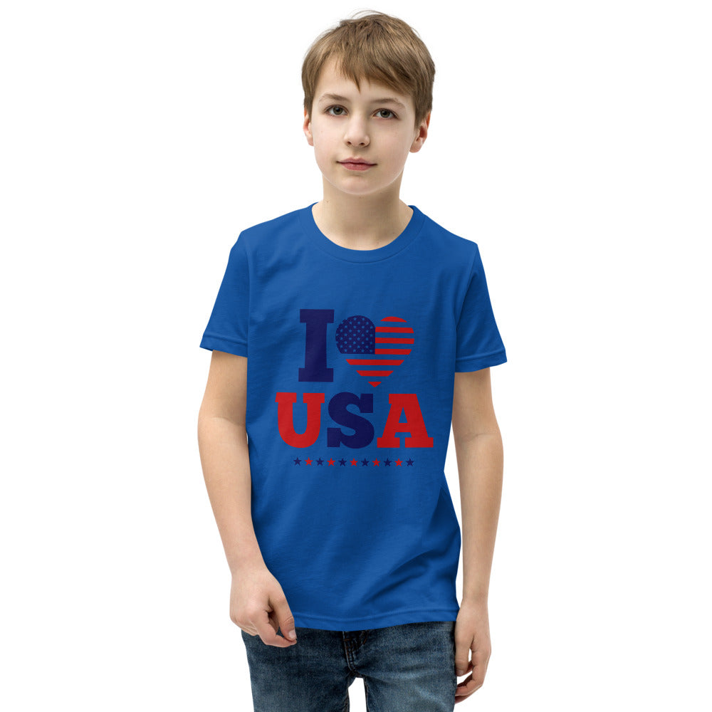 I LOVE USA - Youth Short Sleeve T-Shirt
