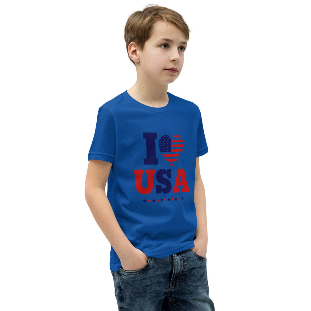 I LOVE USA - Youth Short Sleeve T-Shirt