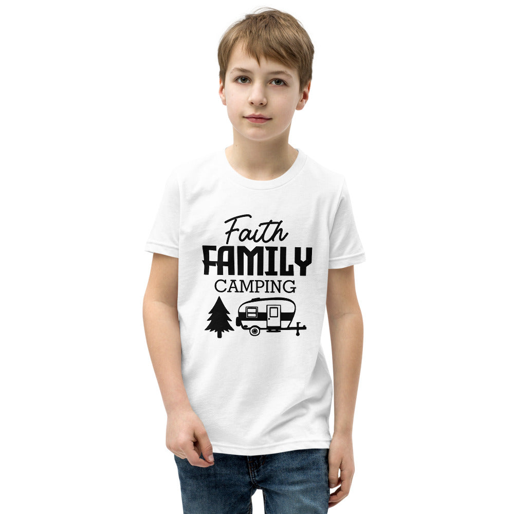 Family Camping- Youth Short Sleeve T-Shirt