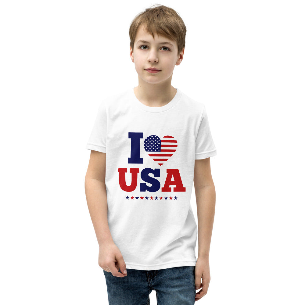 I LOVE USA - Youth Short Sleeve T-Shirt