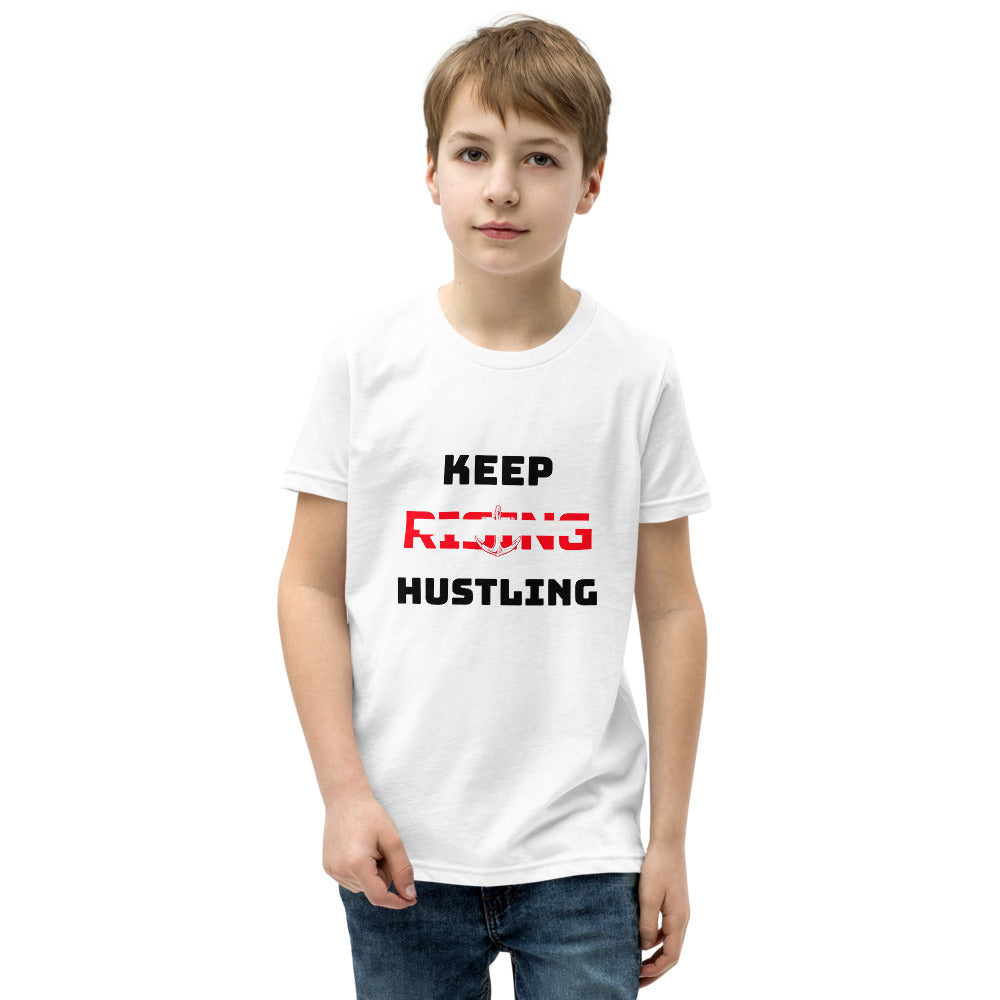 KEEP RISING HUSTLING - Youth Short Sleeve T-Shirt