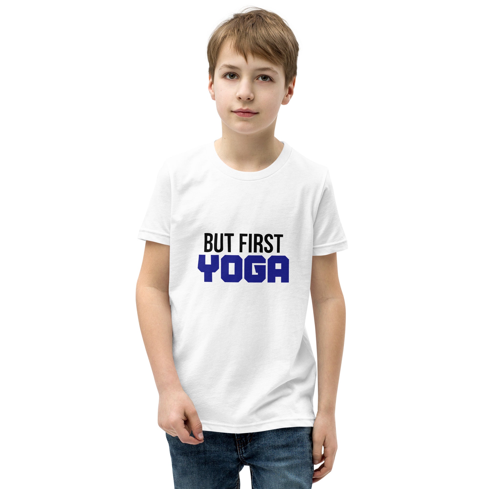 BUT FIRST YOGA - Youth Short Sleeve T-Shirt