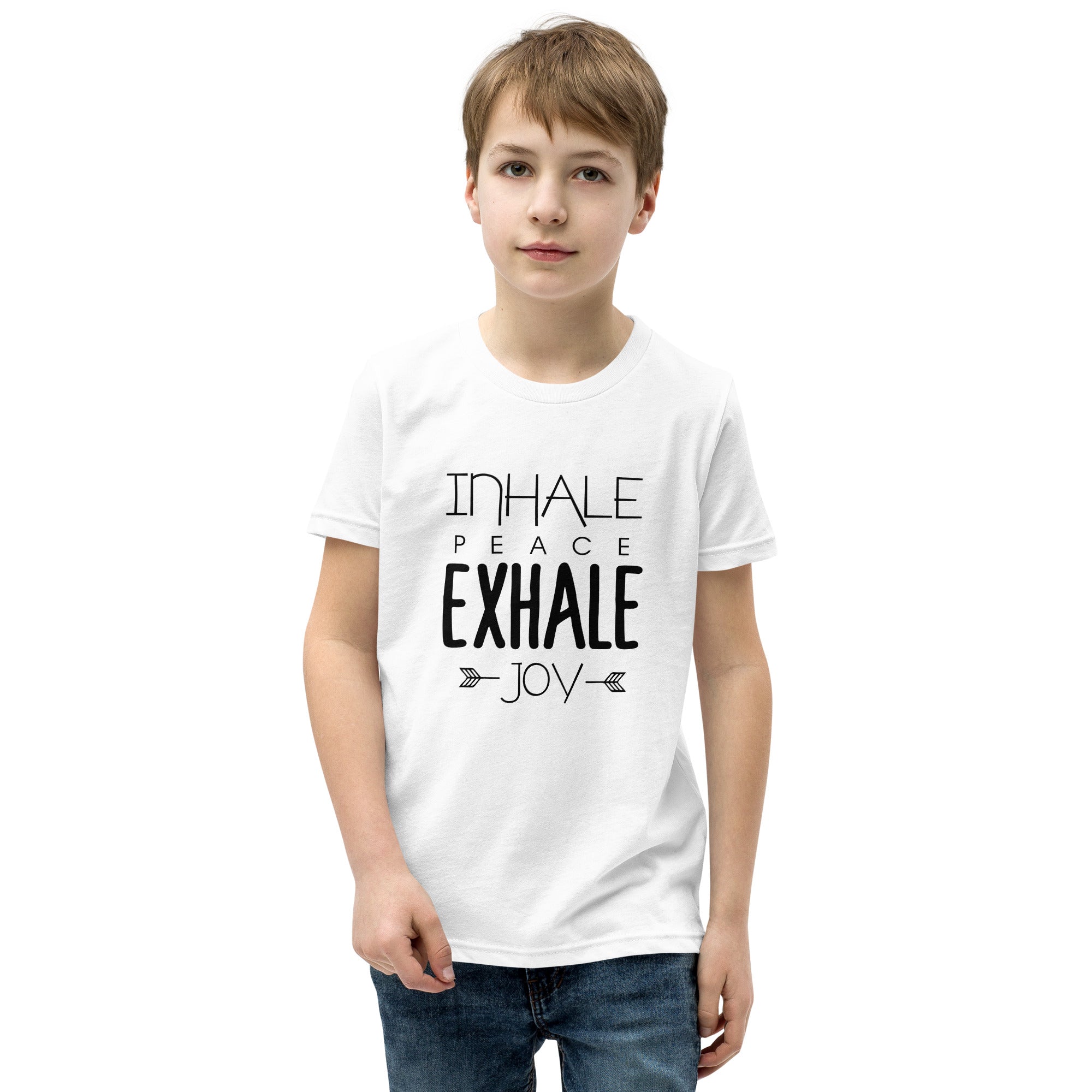INHALE PEACE EXHALE JOY - Youth Short Sleeve T-Shirt