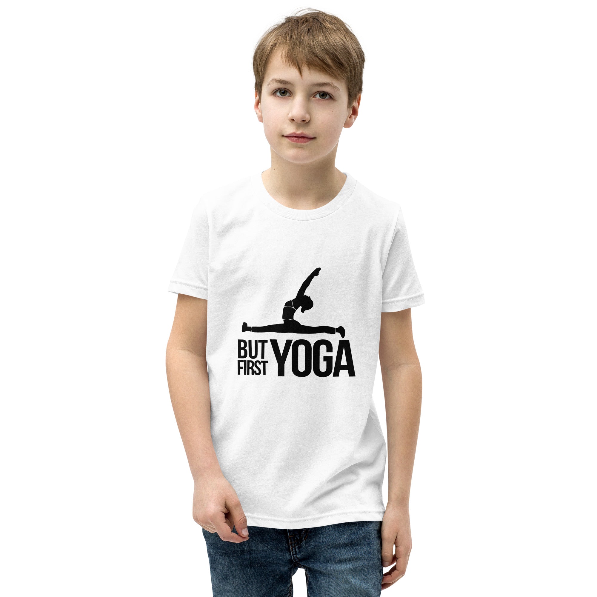 BUT FIRST YOGA - Youth Short Sleeve T-Shirt