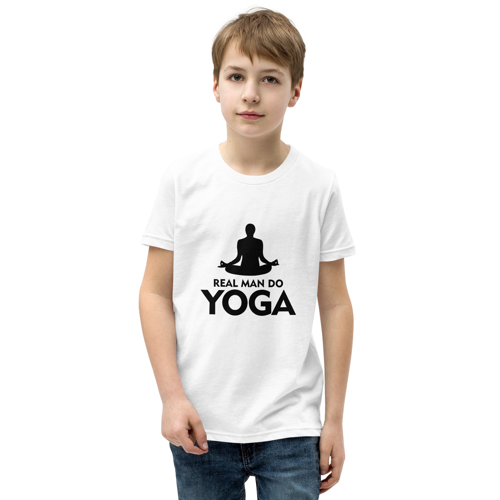 REAL MAN DO YOGA - Youth Short Sleeve T-Shirt