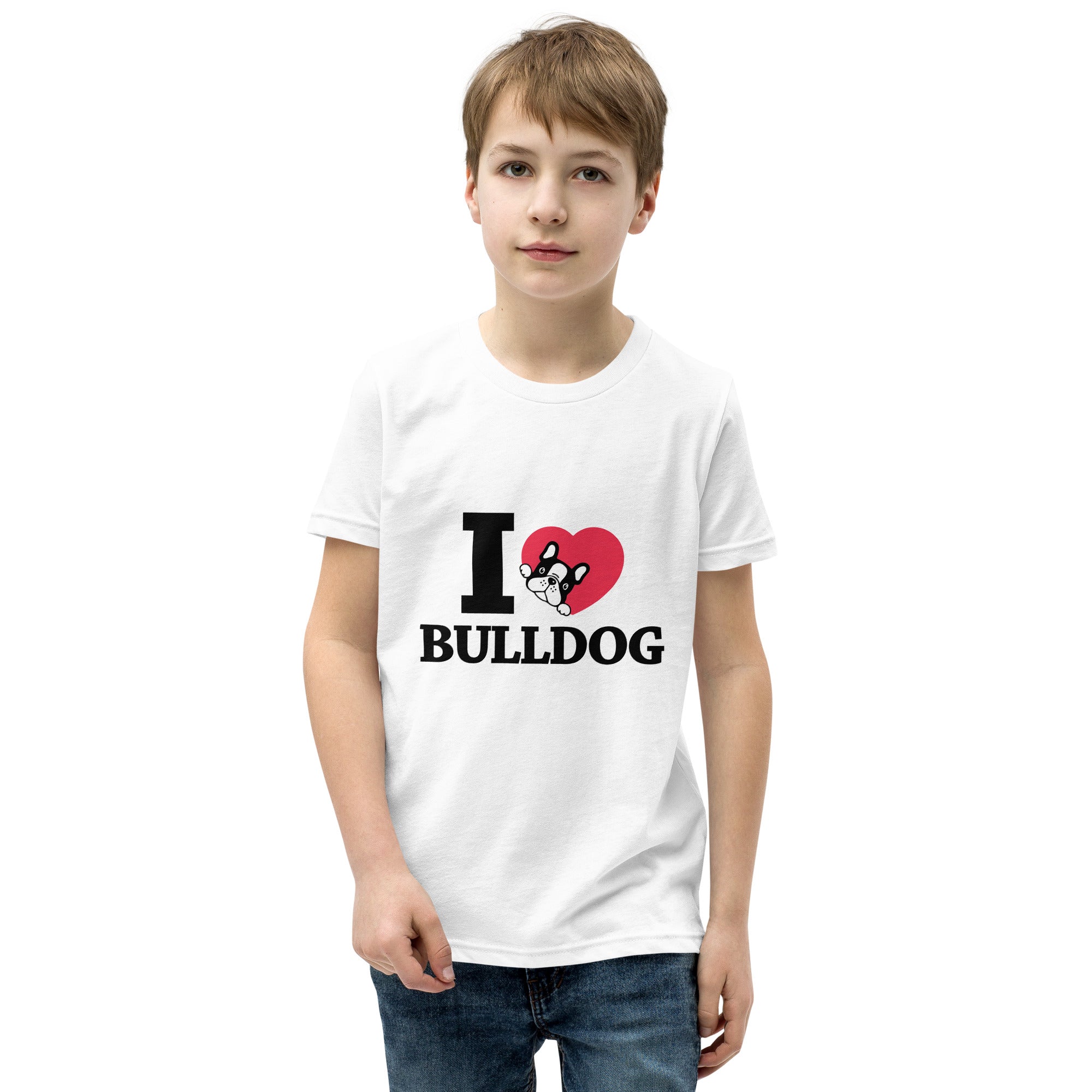 I LOVE BULLDOG - Youth Short Sleeve T-Shirt