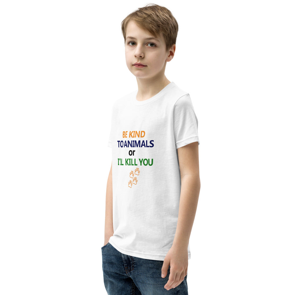 BE KIND TO ANIMALS - Youth Short Sleeve T-Shirt