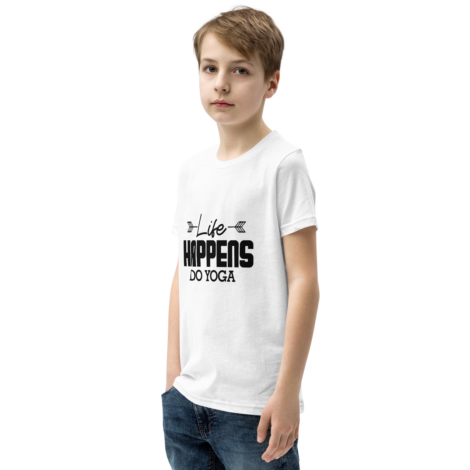 LIFE HAPPENS DO YOGA - Youth Short Sleeve T-Shirt