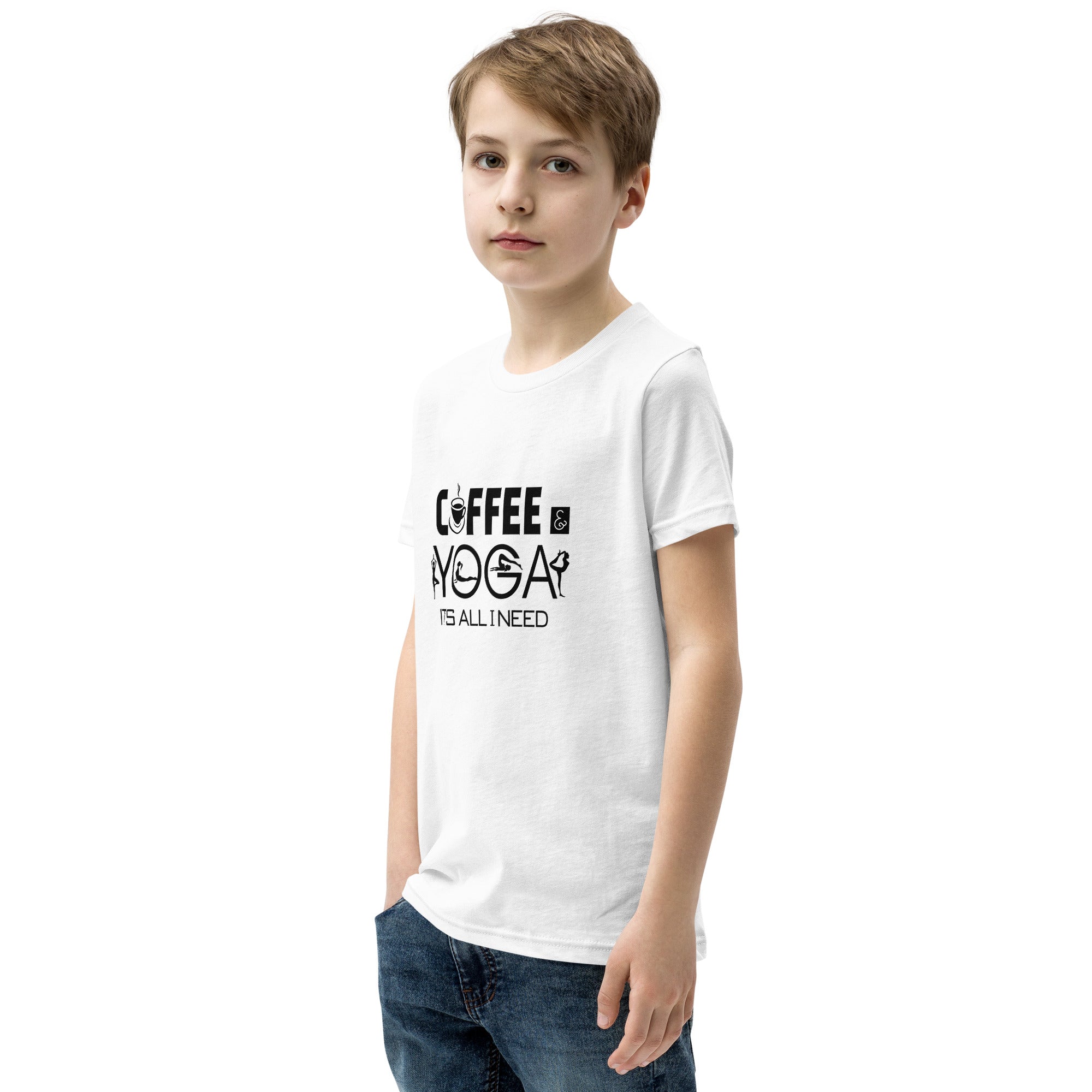 COFFEE YOGA IT'S ALL I NEED - Youth Short Sleeve T-Shirt