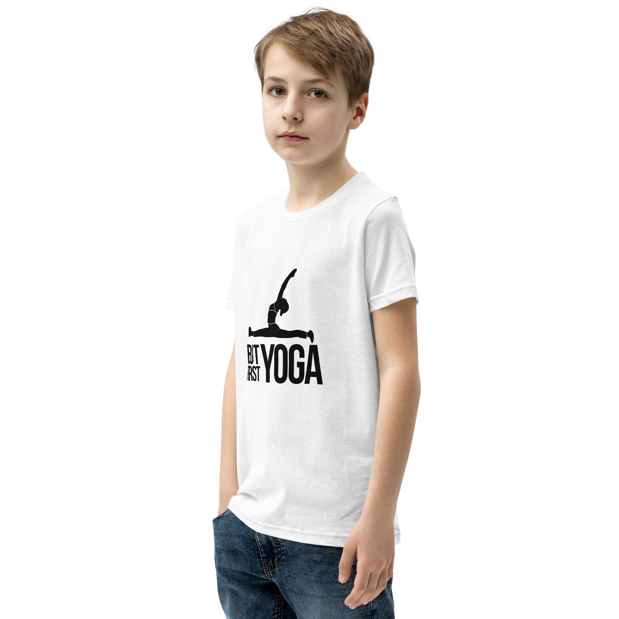 BUT FIRST YOGA - Youth Short Sleeve T-Shirt