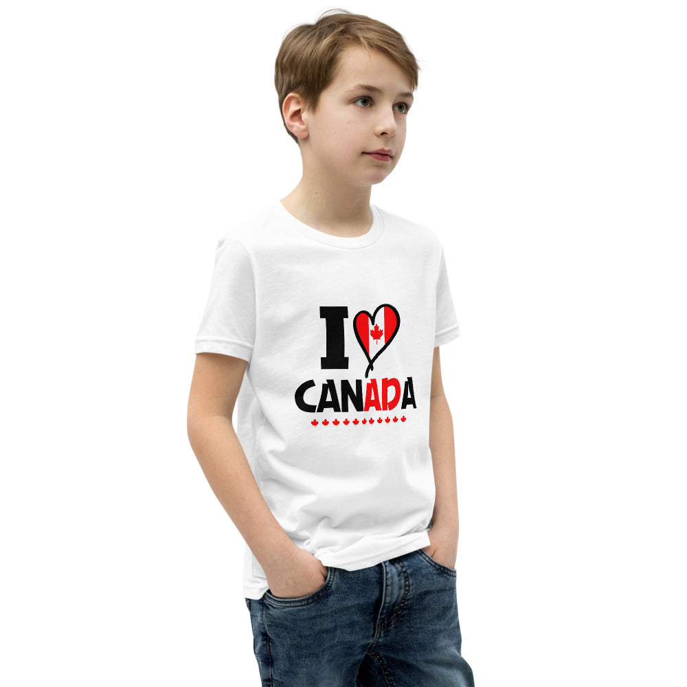 I LOVE CANADA - Youth Short Sleeve T-Shirt