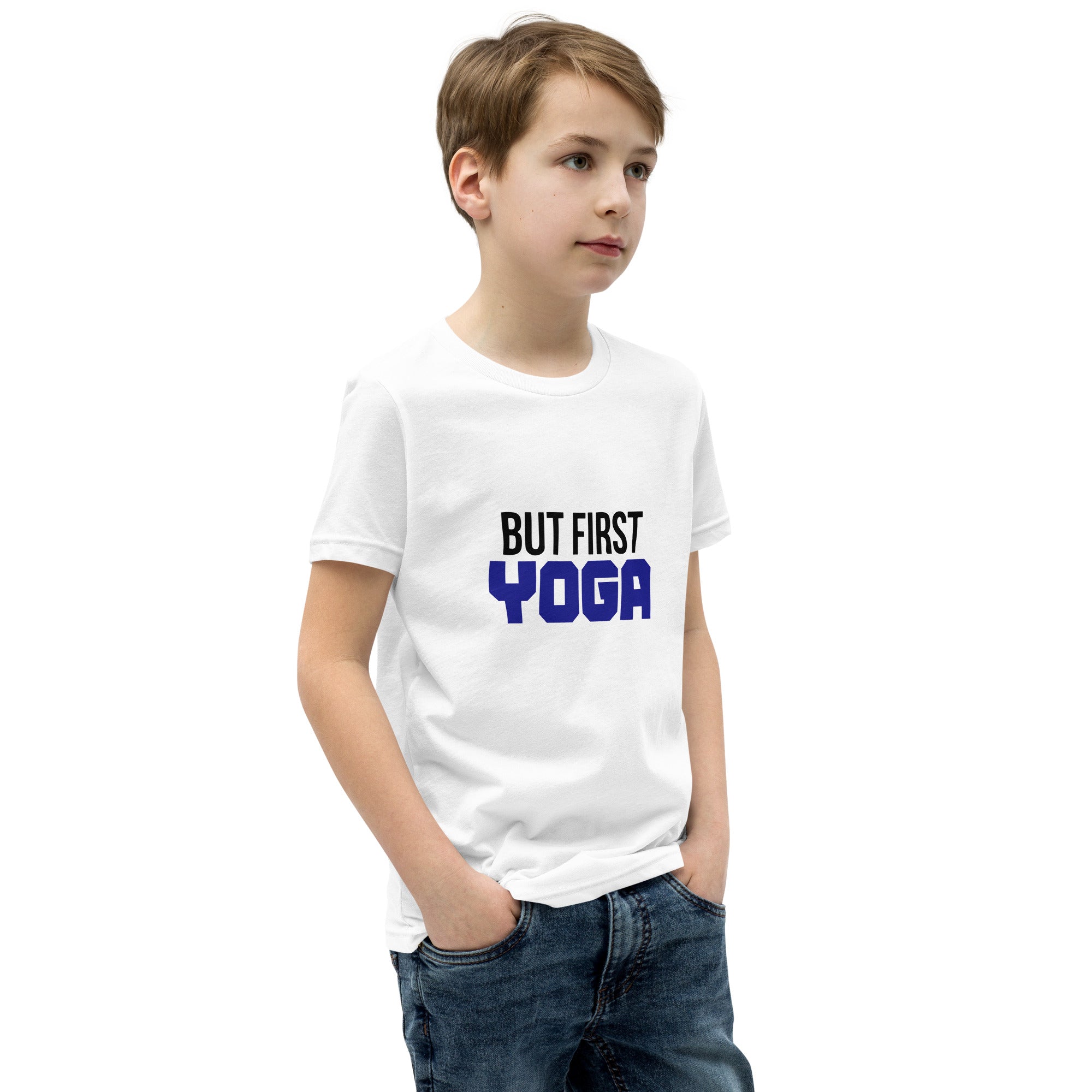 BUT FIRST YOGA - Youth Short Sleeve T-Shirt
